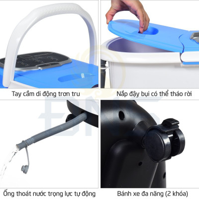 [Hàng Chính Hãng - BH 2 Năm] Bồn máy chậu ngâm chân massage cao cấp con lăn tự động Homedics FB-650, SereneLife SL12, SL