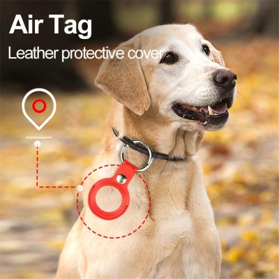 CINCATDY Bao Case Vỏ Bảo Vệ PU Anti-scratch Keychain cho Apple AirTag - HOT