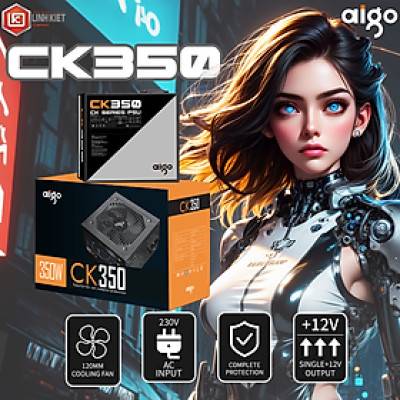 BỘ NGUỒN MÁY TÍNH AIGO MODEL CK350 350W - Hàng chính hãng