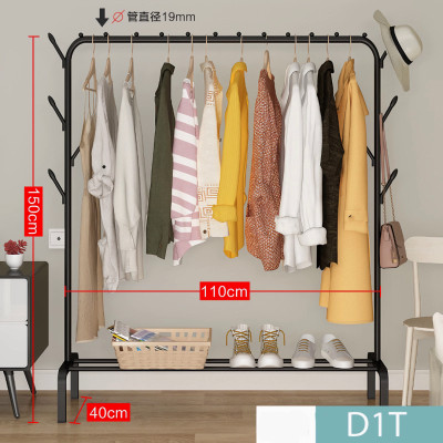 Giá treo quần áo KG44 kèm 8 móc bên hông khung kim loại chắc chắn tiện lợi đa năng 150x110cm - Hàng chính hãng