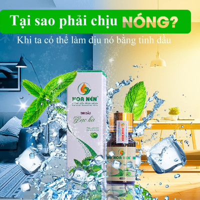 Tinh dầu Bạc Hà nguyên chất 100ml - Hoa Nén - Vegan - The mát, thư giãn, đuổi chuột