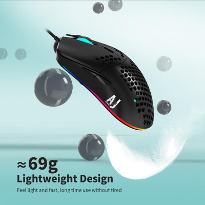 Chuột chơi game có dây Ajazz AJ390 với 7 phím có thể điều chỉnh DPI Thiết kế tiện dụng 