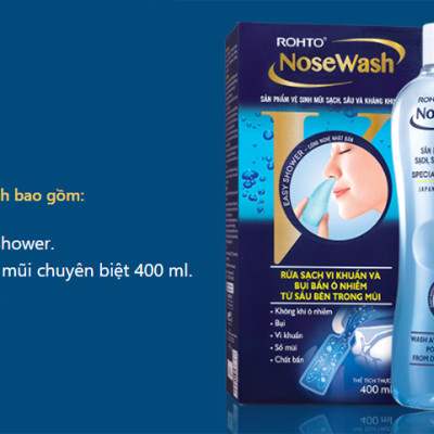 Dung dịch rửa mũi tiện dụng Rohto NoseWash (Bình thay thế) 400ml