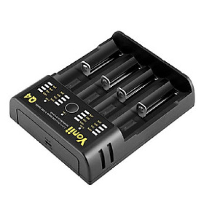 Bộ sạc pin Li-ion USB 4 khe 18350 16340 14500 YONII Q4 3.7V