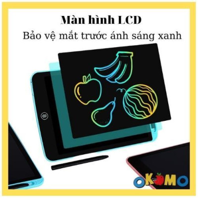 Bảng viết tự xóa LCD 8.5 Inch đơn sắc, đồ chơi giáo dục cho bé thông minh, phát triển trí tuệ OKOMO