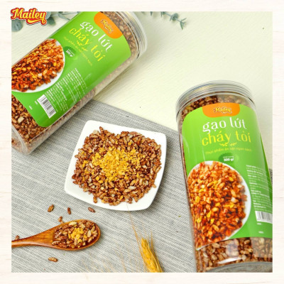 [COMBO 3 HŨ 300G] Gạo lứt giảm cân ăn liền Mailey - gạo lứt sấy rong biển/ cháy tỏi ăn kiêng healthy