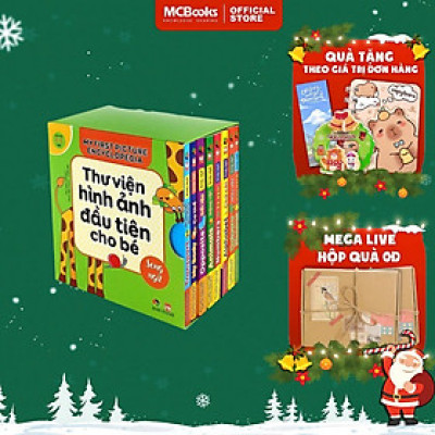 Sách - Thư Viện Hình Ảnh Đầu Tiên Cho Bé - Song Ngữ Việt Nam - Combo Hộp 8 Cuốn - Tập 1 - MCBooks