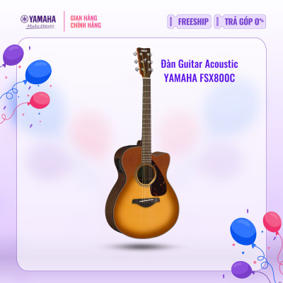 Đàn Guitar Acoustic YAMAHA FSX800C - Mặt đàn gỗ vân sam nguyên tấm, bảo hành chính hãng 12 tháng