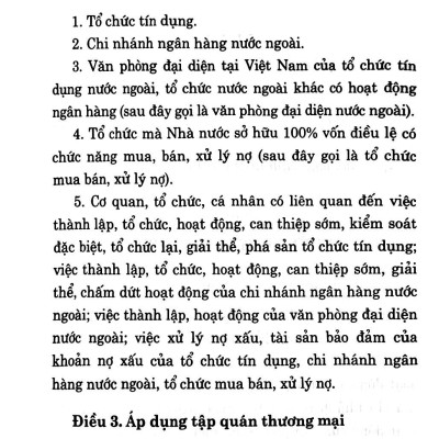 Luật Các Tổ Chức Tín Dụng