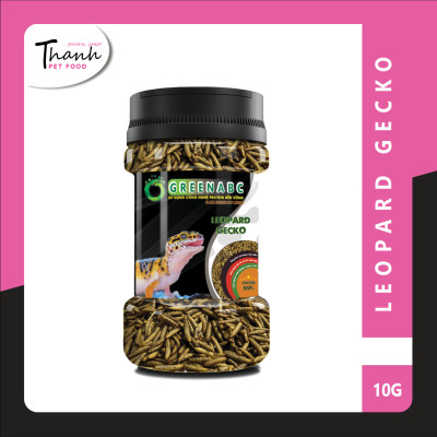 Thức ăn bò sát Thằn Lằn Da Báo nhãn GREENABC – Độ đạm 44.9% giúp tăng trưởng nhanh, lên màu đẹp, tiêu hóa tốt – Hộp 10g