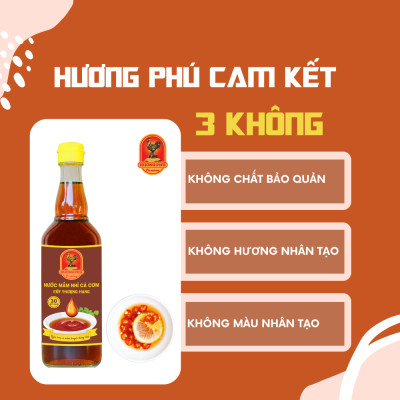 Nước mắm nhỉ cá cơm Hương Phú 30 độ đạm 510ML - Cốt Thượng Hạng - Hàng chính hãng