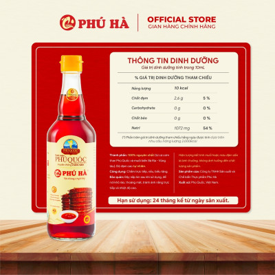 Nước mắm Phú Quốc Chỉ Dẫn Địa Lý Phú Hà 43 độ đạm -Combo 2 chai 60ml