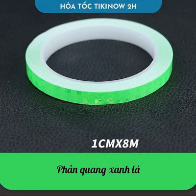 Băng Keo Phản Quang Dán Nhà Cửa, Trang Trí Oto, Xe Máy, Xe Đạp MÀU VÀNG 1cm x 8m