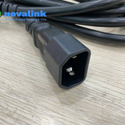 Dây nguồn C13 C14 Novalink 13A – Dài 1m/1.5m/1.8m/2m cho UPS, PDU, Server. Lõi đồng 3Gx1.31mm, chuẩn UL - Hàng chính hãng