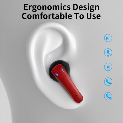 CINCATDY Tai Nghe Bluetooth True Wireless Headset Dock Sạc có Led Báo Pin Kép F600 - Hàng Nhập Khẩu
