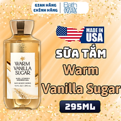 Body Mist Bath And Body Works Nam Nữ Chính Hãng Warm Vanilla Sugar, Xịt Thơm Body Toàn Thân Hương Nước Hoa 236ml