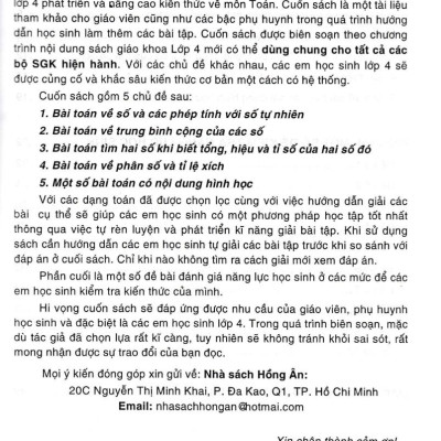 Sách - Phát Triển Và Nâng Cao Toán 4 (Dùng Chung Cho Các Bộ SGK Hiện Hành)