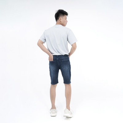 Quần Short Jeans Nam Cao Cấp HUNTER X-RAYS Form Slimfit Thun Màu Xanh Nam Tính S61