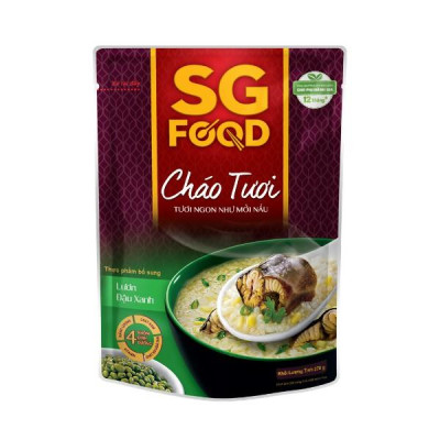Combo 5 gói Cháo Tươi SG Food đủ vị (Tổ Yến Thịt Thăn, Sườn Non, Lươn, Cá Lóc, Cá Hồi)