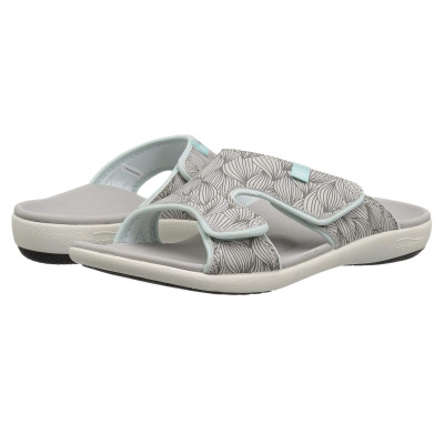 Dép quai ngang sức khỏe nữ Spenco Kholo Wave Grey - ôm vòm chân, giảm đau cổ chân, gối, lưng