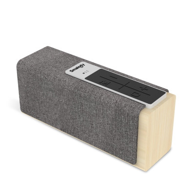 Loa không dây di động Smalody Bluetooth 5.0, bằng gỗ công suất lớn 20W, âm thanh nổi với khe cắm TF AUX