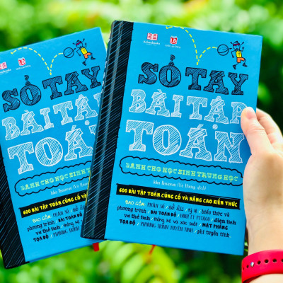 Sách Toán Học - Sổ Tay Bài Tập Toán ( Tiếng Việt ) - Á Châu Books, Bìa cứng in màu - Nâng Cao Kiến Thức Toán Học Từ Lớp 4 Đến lớp 9