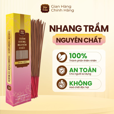 Nhang Trầm Nguyên Chất Bảo Trầm 30cm 180g | Tự Nhiên, An Toàn Sức Khỏe