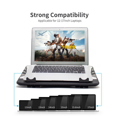 Giá đỡ máy tính xách tay thông gió Bảng tản nhiệt bằng nhôm với ánh sáng xanh lam (Bạc) Oimaster