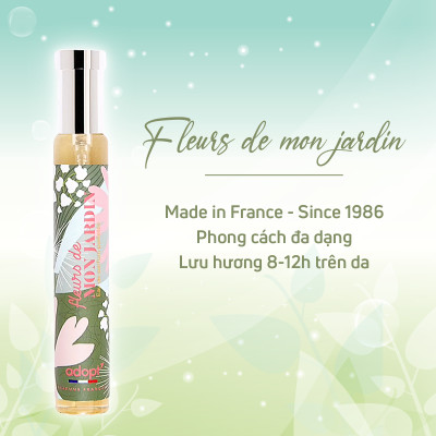 Nc hoa pháp cao cấp,nước hoa nữ Fleur De Mon Jardin hương thơm tươi mát quyến rũ ngọt ngào yêu thương dung tích 30ml