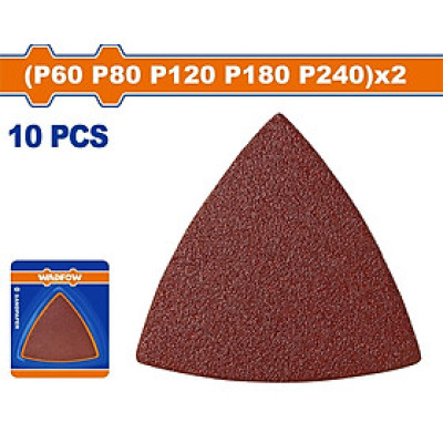 BỘ 10 GIẤY NHÁM TAM GIÁC (CHO MÁY CẮT GỌC ĐA NĂNG) WMA8K03 WADFOW - HÀNG CHÍNH HÃNG