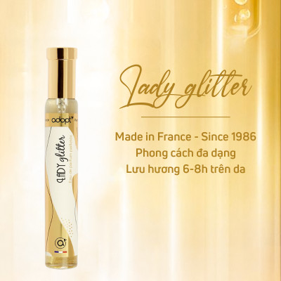 Nước hoa nữ thơm lâu chính hãng,nước hoa thùy tiên adopt Lady Glitter hương thơm kiêu sa dung tích 30ml