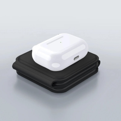 Đế Sạc Không Dây Wiwu Power Air M6 3 in 1 Dành Cho Apple Watch, Iphone 12, 13, Airpods Có Nam Châm Hai Mặt - Hàng Chính Hãng 