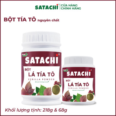 Bột Tía Tô SATACHI nguyên chất. Hỗ trợ gout, rối loạn mỡ máu, giải cảm, đẹp da. Hộp 68g và 218g