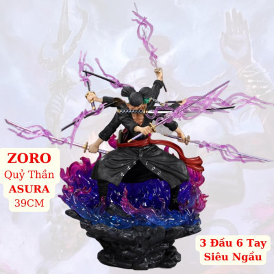 Mô Hình Zoro Quỷ Thần ASURA 3 Đầu 6 Tay 39CM Siêu Ngầu Mô Hình One Piece Cao Cấp, Figure Mô Hình Anmie One Piece Luffy