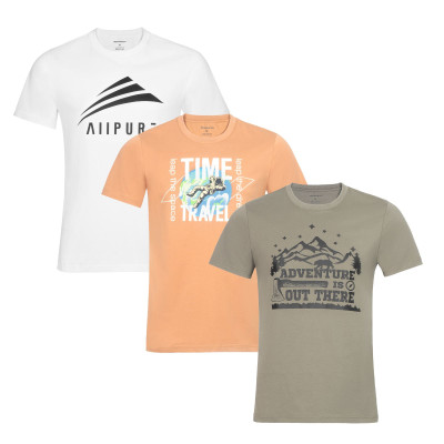 [Mega sale 11-11] Combo 3 Áo Nam Cổ Tròn ALLPUR - Thun Cotton - In Lụa Trực Tiếp - Phong Cách Thể Thao