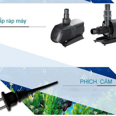 Máy bơm nước ATMAN AT5000 45W, 5000L/Hr lọc nước hồ cá koi, bơm sinh hoạt, tiểu cảnh, đài phun nước cao cấp