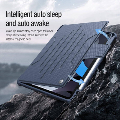 Bao da cho Pad Gen 10 2022 10.9 inch kèm kệ xoay 360 Nillkin Bumper SnapSafe Magnetic - Hàng chính hãng