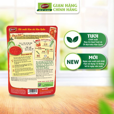 Xốt Muối Kim Chi Hàn Quốc Barona 180g, combo 5 gói Tặng 1 gói cùng loại tươi ngon chuẩn vị không cần nêm nếm