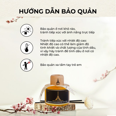 Verbena Provence - Tinh Dầu Thơm Phòng Que Gỗ, Nước Hoa Khuếch Tán Thiên Nhiên 100ml Cao Cấp, Sang Trọng