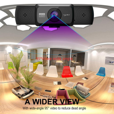 HXSJ S5 HD 1080P Computer Camera Built-in 8m Sound-absorbing Microphone Web Camera with Adjustable Degrees for Laptop