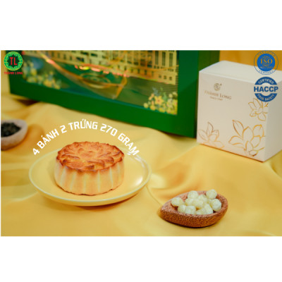 Hộp bánh trung thu Vinh Quang 1080g - 4 Bánh 2 Trứng (220g) - Thành Long - Việt Nam