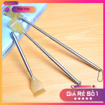Cây Gãi Lưng Inox Kéo Dài Nhỏ Gọn Cây Gãi Lưng Rút Gọn Tuỳ Chỉnh Chiều Dài Hình Bàn Tay Cán Inox