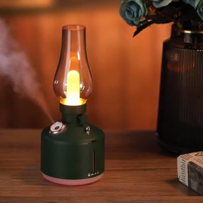 Đèn xông tinh dầu không dây tạo độ ẩm không khí kiêm đèn ngủ để bàn hiệu HOTCASE Vintage Lamp Humidifier Sức chứa 260ml, 8h giữ ẩm, tự ngắt khi hết nước, thiết kế dạng đèn Vintage sang trọng - hàng nhập khẩu