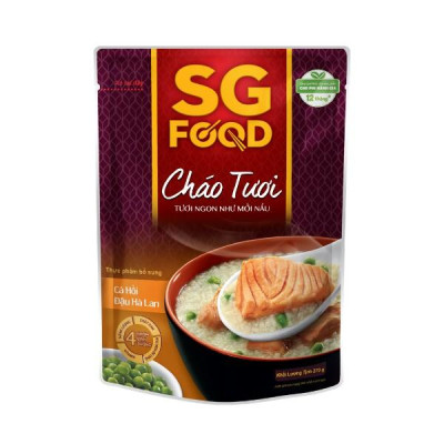 Combo 5 gói Cháo Tươi SG Food đủ vị (Tổ Yến Thịt Thăn, Sườn Non, Lươn, Cá Lóc, Cá Hồi)