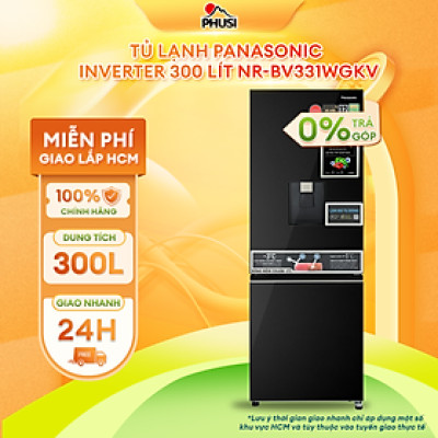 Tủ lạnh Panasonic NR-BV331WGKV inverter 300 lít - Hàng chính hãng (chỉ giao HCM)