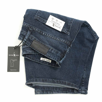 Quần Short Jeans Nam Cao Cấp HUNTER X-RAYS Form Slimfit Thun Màu Xanh Nam Tính S61
