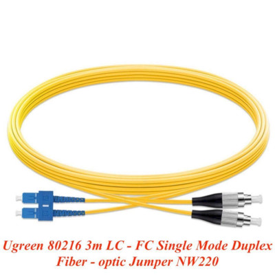 Ugreen UG80216NW220TK 3M LC-FC Màu vàng Cáp nhảy quang Single mode Duplex Fiber - HÀNG CHÍNH HÃNG