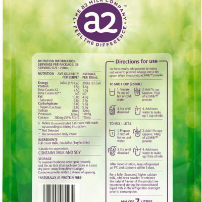 Sữa tăng chiều cao A2 nguyên kem full cream high in calcium phát triển xương, răng trẻ, chống loãng xương người lớn, tăng sức khỏe-QuaTangMe Extaste