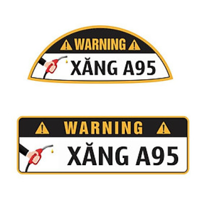 Tem Nhựa Dán Cảnh Báo Đổ Dầu Diesel - Đổ Xăng Cho Xe ôTô, An Toàn, Tiện Dụng Khi Đổ Xăng, Tránh Nhầm Lẫn. TakyHome 9100