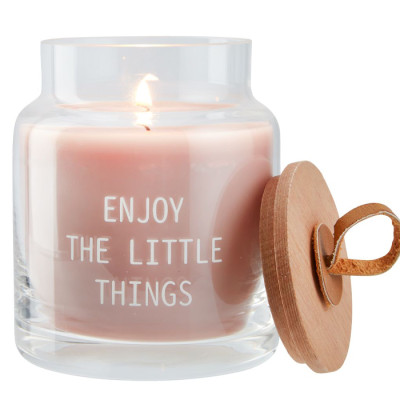 Cốc nến | JYSK Kenneth | thủy tinh/paraffin | hồng | DK9xC11cm